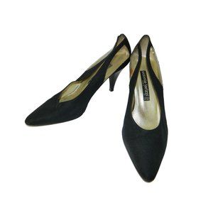 Sidonie Larizzi Paris 39.5 Pump 3" Heel Shoe Black W Clear  Sides Unique Vintage